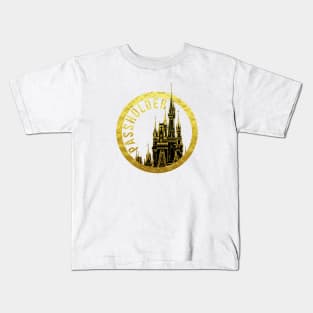 Passholder Magic Castle Black and Gold Kids T-Shirt